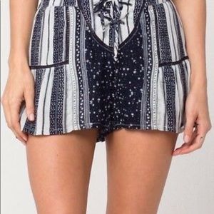 Patrons of Peace lace up boho shorts